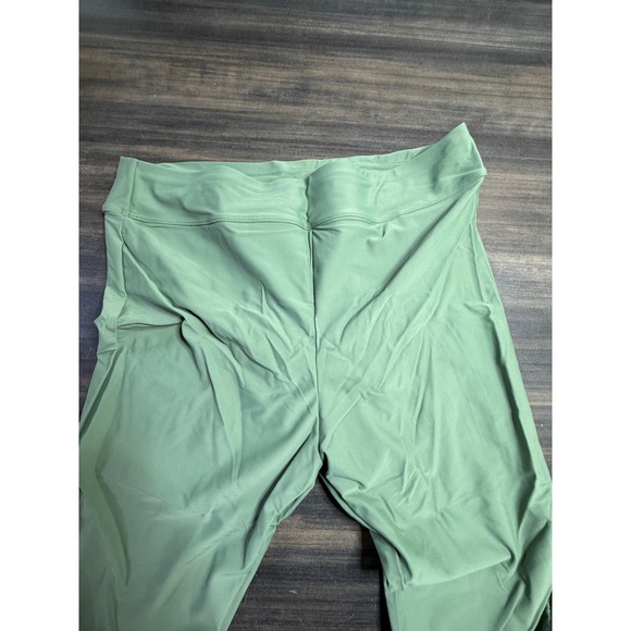 HOLIPICK Capri Leggings Activewear Drawstring Side Green Size 1X‎ 16W - Picture 5 of 6